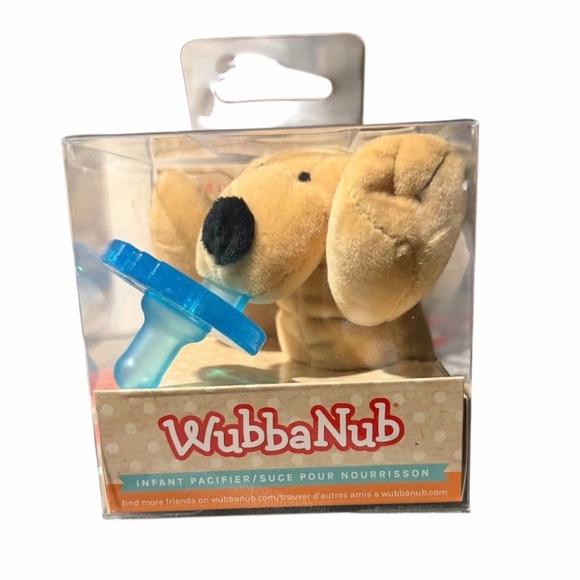 Tan Pacifier Wubbanub | Other | Wubbanub Tan Dog Pacifier With Blue Soother New In ...